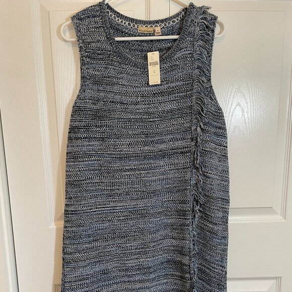 NWT Anthropologie Holding Horses Medium seater dress in blue and gray/sleeveless - Picture 1 of 9